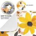 thumbnail image 2 of Yayeee Dish Drying Mat for Kitchen Counter 16"x18" Microfiber Absorbent Pad, Yellow Flowers, 2 of 7
