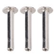 thumbnail image 1 of Metal Tubular Rivets, Multipurpose Double Cap Tubular Rivets M3 Fast Installation 100 Set Robust Stainless Steel Alloy  for PU Leather Clothing Crafts, 1 of 7