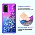thumbnail image 4 of for Galaxy A03S Case,Samsung 03S Case with HD Screen Protector,Gradient Quicksand Glitter Liquid Floating Waterfall Durable Girls Cute Phone Case for Samsung Galaxy A03S (Purple/Blue), 4 of 15