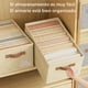 thumbnail image 5 of Paquete de 4 Organizador de closet ropa, organizadores para cajones de ropa, equipada con ranuras para tarjetas de PVC, plegable, con compartimentos y asas, ideal para camisas, vaqueros, 5 of 7