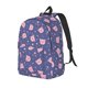 thumbnail image 1 of Disketp Cute Pig print Canvas Backpack Lightweight Travel Daypack Student Rucksack Laptop Backpack-, 1 of 5