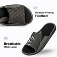 thumbnail image 2 of LongBay Men's Memory Foam Slide Slippers Breathable House Shoes Slip-On Open Toe Slippers, 2 of 6