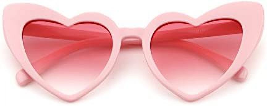 Love Heart Shaped Sunglasses for Women - Vintage Cat Eye Mod Style Retro Glasses as Birthday Gifts - image 3 of 7