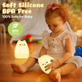thumbnail image 3 of Baby Night Light,kids Night Light,7 Colors Kawaii Cat Night Light,rechargeable Led Night Light,timer Function Bedside Lamp,kids Night Light Silicone T, 3 of 5