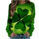 thumbnail image 1 of Camisas informales de manga larga para mujer, sudadera de cuello redondo con estampado de St Patrick Vintage, Tops holgados Fridja  czfsfas825, 1 of 5