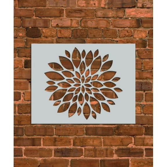 Chrysanthemum Petals Stencil