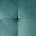 thumbnail image 4 of Contemporary Modern Urban Designer Living Room Lounge Club Lobby Accent Chair Ottoman, Velvet Fabric, Aqua Blue, 4 of 5