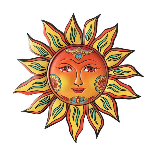 Metal Sun Faces Outdoor