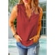 thumbnail image 4 of Camiseta Sin Mangas Holgada de Verano con Escote en V y Encaje de Pestañas, Color Rojo Vino L, 4 of 10
