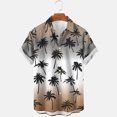 thumbnail image 4 of Camisetas de Lino para Hombres Vintage Bowling Manga Corta Cuello Cubano, Retro Playa Y Verano Hombre Manga Corta Botón Abajo Camisetas, 4 of 6