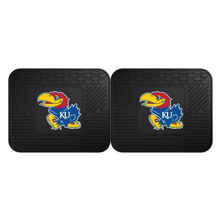 Kansas Jayhawks Mat - NCAA University of Kansas Jayhawks Heavy Duty Rear Car Floor Mats, 2-Piece Set