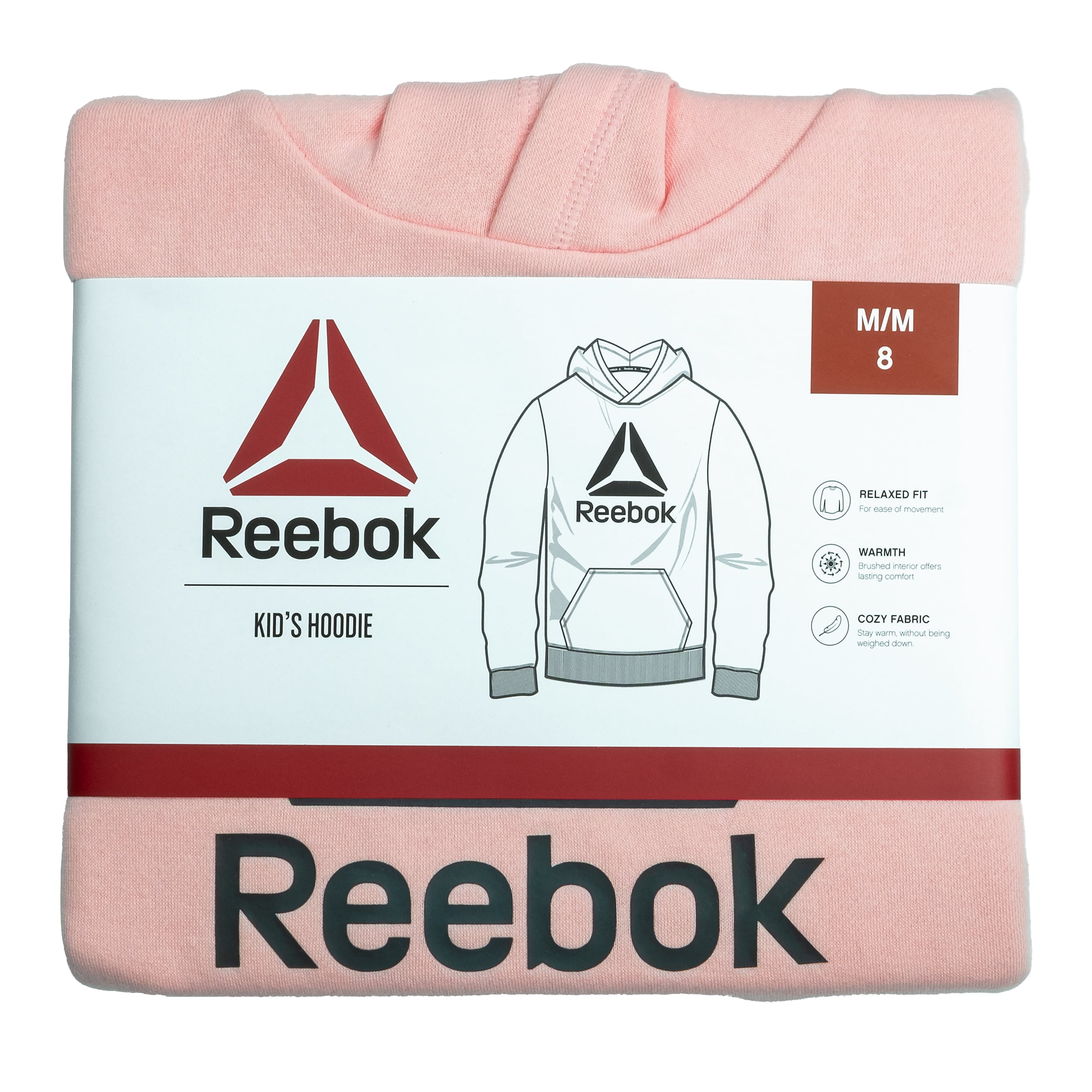 Reebok Unisex Kids' Delta Fleece Hoodie, Sizes 4-18 