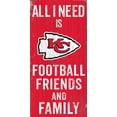 thumbnail image 2 of Kansas City Chiefs Sign Wood 6x12 Football Friends and Family Design Color, 2 of 2