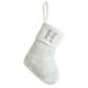 thumbnail image 2 of Calcetines navideños de seda blanca brillante, calcetines con letras de 23 cm, calcetines decorativos para chimenea, colgantes, 2 of 6