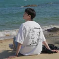thumbnail image 2 of Camisetas de manga corta con estampado gráfico de verano para hombre, camiseta de algodón de gran tamaño con cuello redondo, camiseta de moda de calle, ropa Y2K, 2 of 5