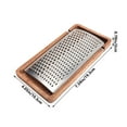 thumbnail image 3 of RuiJiao Clearance Stainless Steel Grater With Wooden Base Box Cheese Grater Block Cheese Grater Lemon Grater Kitchen Cheese Shavings Tool Home Portable Pizza Making Tool, 3 of 6
