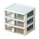 thumbnail image 2 of Caja de Almacenamiento de Caja de Escritorio de Plástico Transparente, Organizador Multifuncional para Cosméticos, Joyería, Papelería, Apilable y Ahorrador de Espacio 17x14.5x16cm, 2 of 6