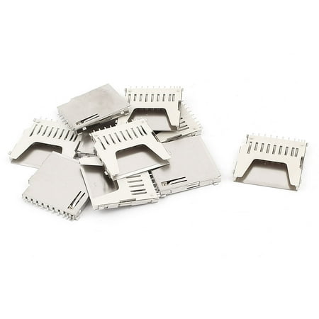 Unique Bargains 10 Pieces 11 Pin SD Memory Card Socket Connector Adapter Coupler Plug
