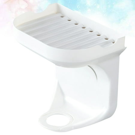 FOMIYES Sticker Mounted Bathroom Shelf White Plastic Shampoo and Soap Hanging Rack FOMIYES Sticker Mounted Bathroom Shelf White Plastic Shampoo and Soap Hanging Rack