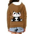 thumbnail image 4 of DISNIMO Panda Hoodies for Kids Animal Hoodie Boys Brown Hoodie Girls Sweatshirt Zipper Hoodie Boys 11-13 Teen Hoodie Sweatshirts Jackets Boy Hoodie Jackets Full Zip Hoodies Youth Clothes Cute, 4 of 7