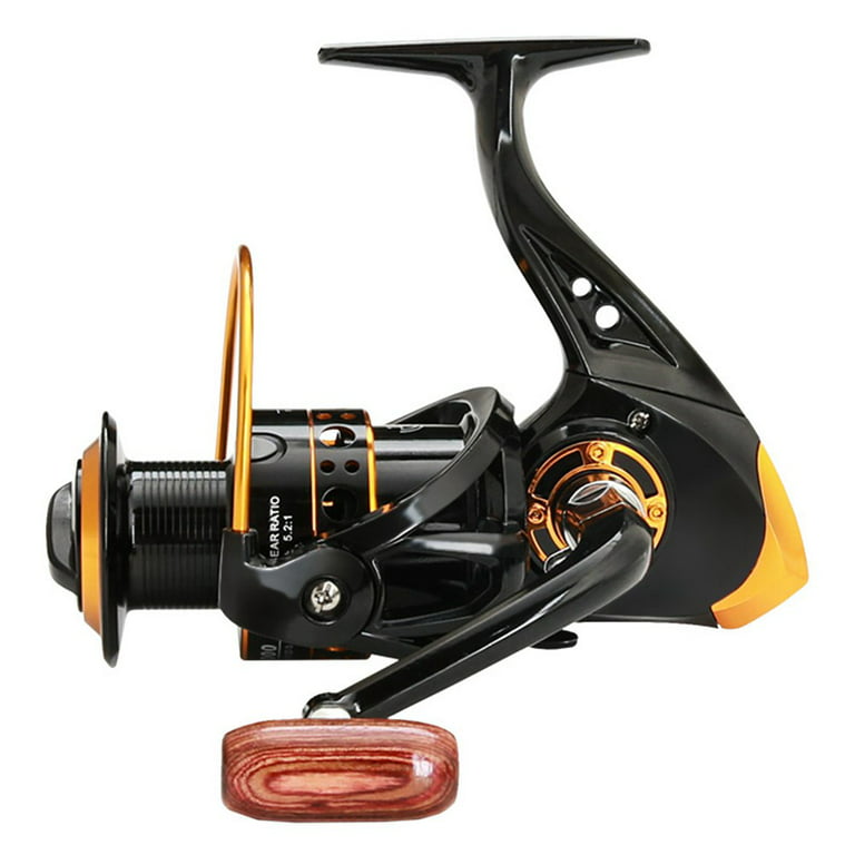 Black Full Metal Wire Cup Fishing Reel Spinning Wheel Fishing Gear DC5000, Size: DC-5000