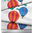 thumbnail image 2 of Soimoi White Cotton Duck Fabric Cloud & Hot Air Balloon Holiday Fabric Prints By Yard 56 Inch Wide, 2 of 3