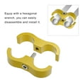 thumbnail image 5 of 3pcs Car AN10 19mm Hose Separator Clamp Oil Line Brake Line Aluminum Alloy Fuel Line Bracket Gold Tone, 5 of 6