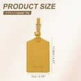 thumbnail image 2 of Suitcase Luggage Tags, Yellow PU Leather Tags with Private Protection, 4 Pcs, 2 of 6