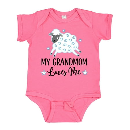 

Inktastic My Grandmom Loves Me Lamb Boys or Girls Baby Bodysuit