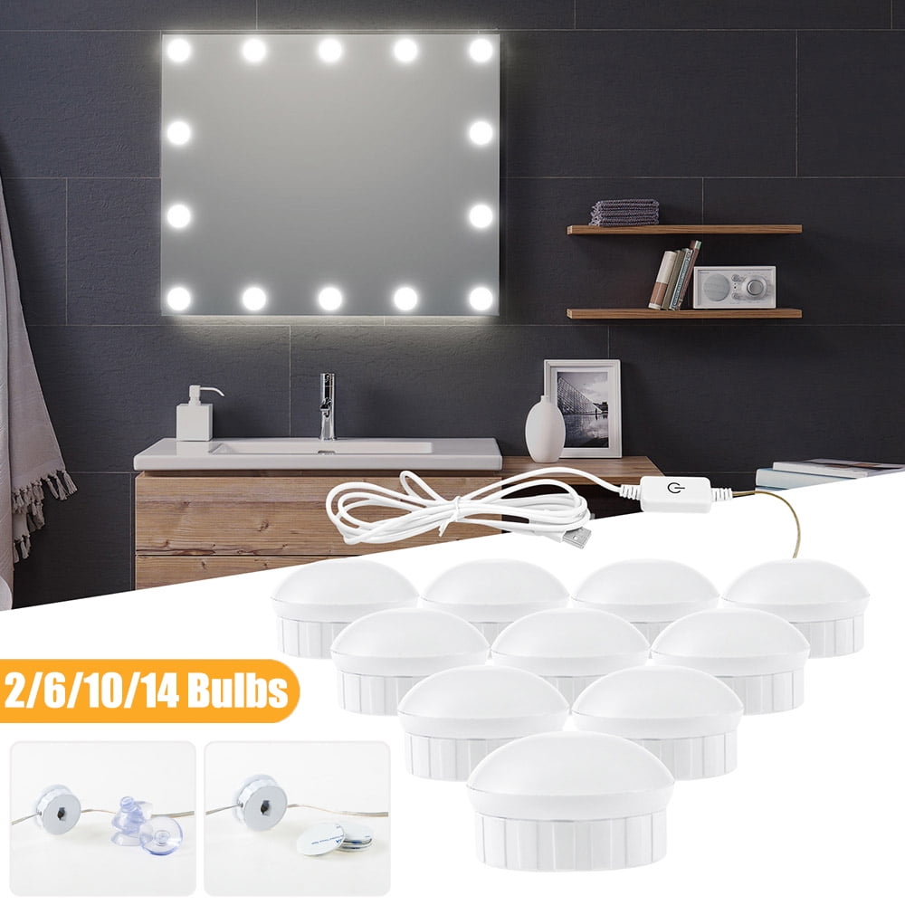Details about   Vanity Light LED Make Up Mirror Lights 10 Bulbs Dimmable Lamp Hollywood Style 