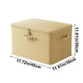 thumbnail image 3 of Large Capacity Foldable Storage Bag with Reinforced Handles | Moistureproof Cloth Organizer for Clothes Quilts Blankets | 45x30x30cm Beige Travel Home Storage Box, 3 of 8