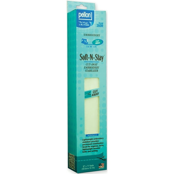 Pellon Soft-Stay Cut Away Embroidery Stabilizer-12"X11yd