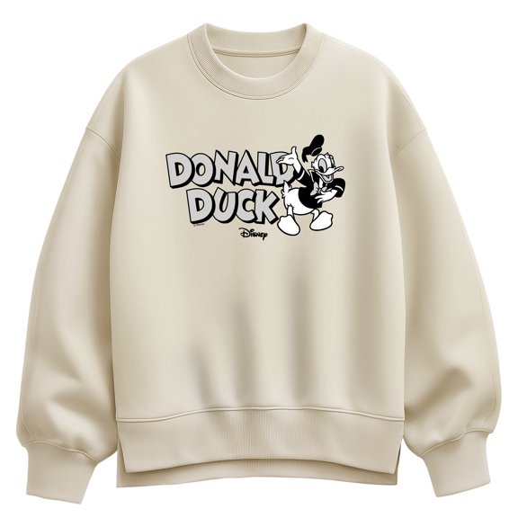 Disney - Donald Duck Oversized Fleece Crew Sweatshirt