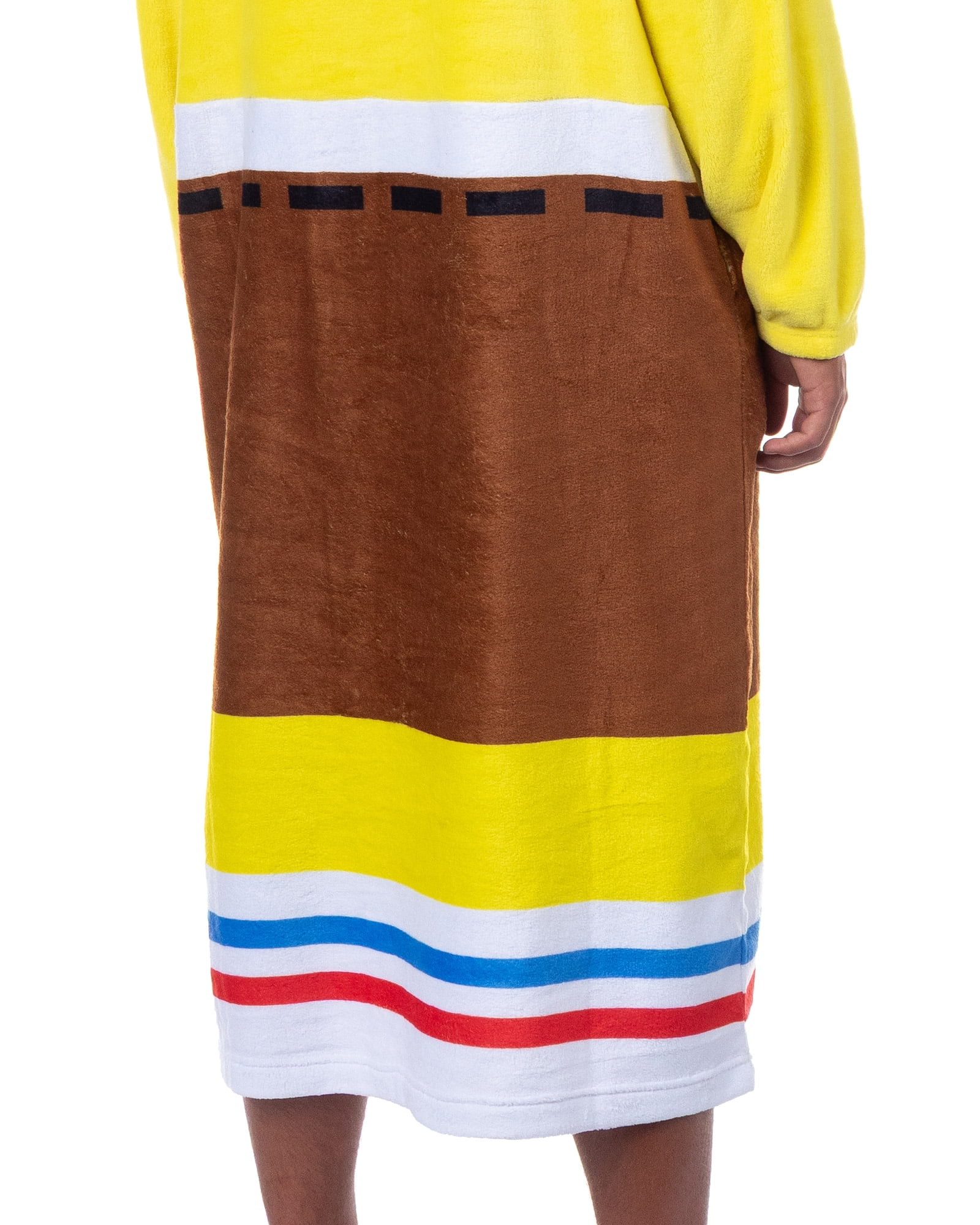 SpongeBob SquarePants Costume Adult Fleece Oversized Blanket Hoodie Sleeper Pullover Pajama Loungewear