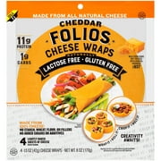 Folios Cheddar Cheese Wraps, 4-Pack of 1.5 oz. Wraps