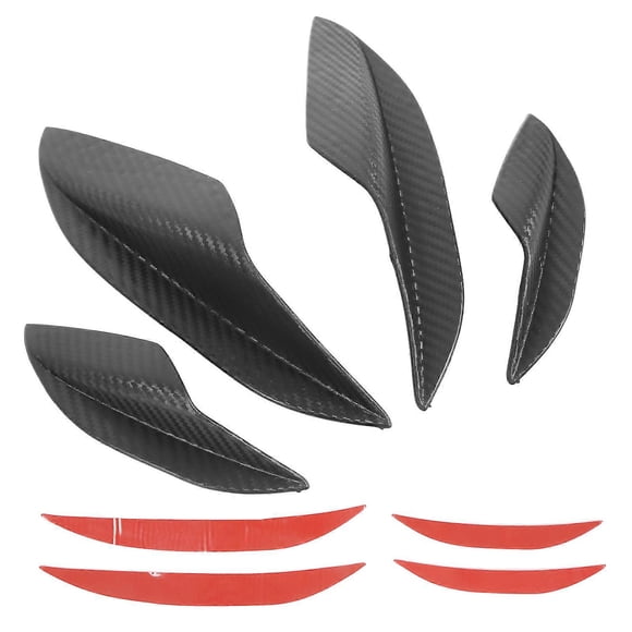 Bumper Fin Car Front Bumper Side Splitter Canards Lip Spoiler Deflector Replacement for Mitsubishi Carbon Fiber