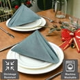 thumbnail image 5 of Ruvanti Cloth Napkins Set of 12, 18x18 Reusable Napkins Cloth Washable, Soft & Durable Table Napkins, Polycotton Chambray Dinner Napkins for Parties, Christmas, Thanksgiving, Weddings - Teal, 5 of 10