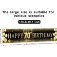 thumbnail image 2 of Black & Gold 18-60th Birthday Banner Decorations - Extra Large 118"x20" Reusable Yard Sign for Men & Women, Over The Hill Party Decor Indoor Outdoor, Diamond Jubilee Celebration, 2 of 10