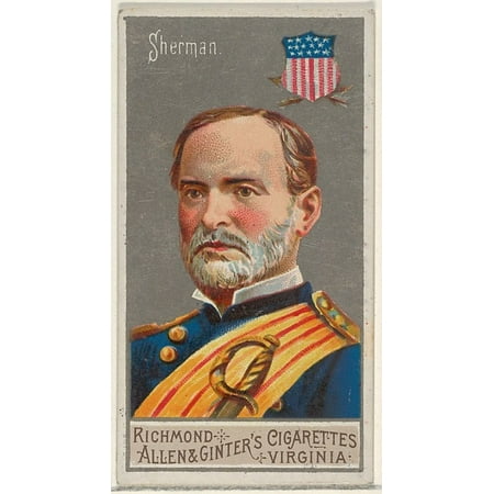 William Tecumseh Sherman from the Great Generals series (N15) for Allen & Ginter Cigarettes Brands Poster Print (18 x
