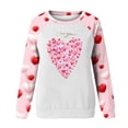 thumbnail image 4 of VALMASS Chandails en Molleton à Col Rond pour Femmes, Manches Raglan, Mode Décontractée, Imprimé Cœur, Blouses (m, Rose D), 4 of 4