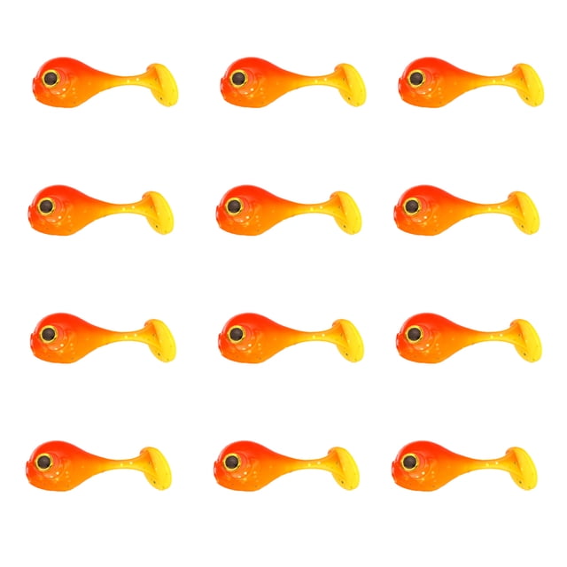 Sonducket 12 Uds cebo atractivo portátil reutilizable Trolling Tackle cebos en forma de simulación útil señuelo de pesca pulpo calamar pez Pescar Naranja