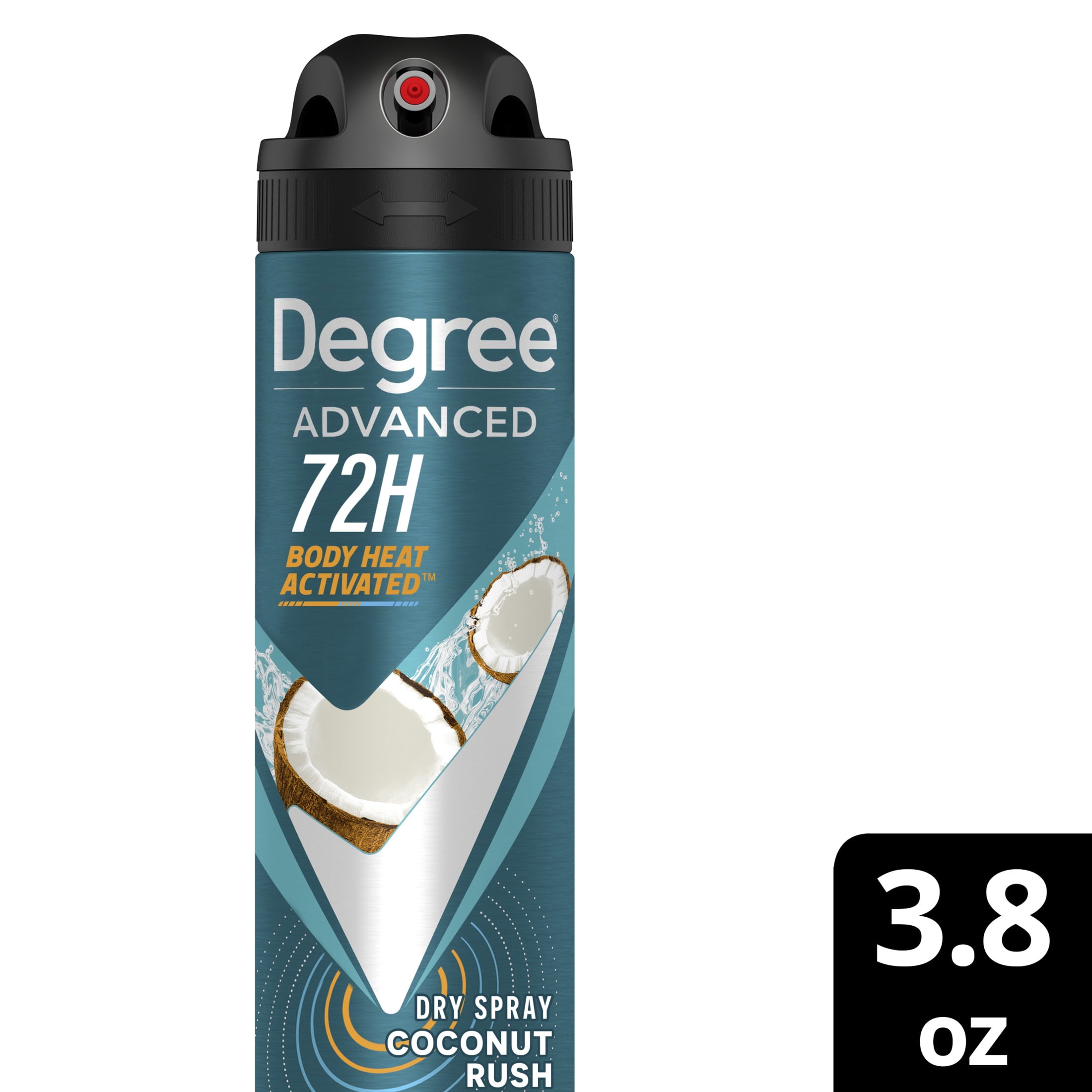 Degree Advanced Long Lasting Men's Antiperspirant Deodorant Dry Spray, Coconut Rush, 3.8 oz