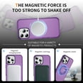 thumbnail image 6 of Designed for iPhone 15 Magnetic Phone Case,With 360° Rotatable Contractile Ring Kickstand,Compatible with Mag-Safe,Shockproof Anti-Scratch Matte Translucent Durable Phone Case,Purple, 6 of 11