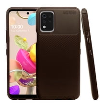Atti Rugged Carbon LG K52/K62/Q52 Cafe 1pz Mas Mica 9D Atti Funda de Silicon Uso Rudo