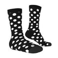 thumbnail image 3 of Junzan Black And White Polka Dot Mens Funny Socks For Men Women Colorful Fun Novelty Crew Patterned Socks, 3 of 9