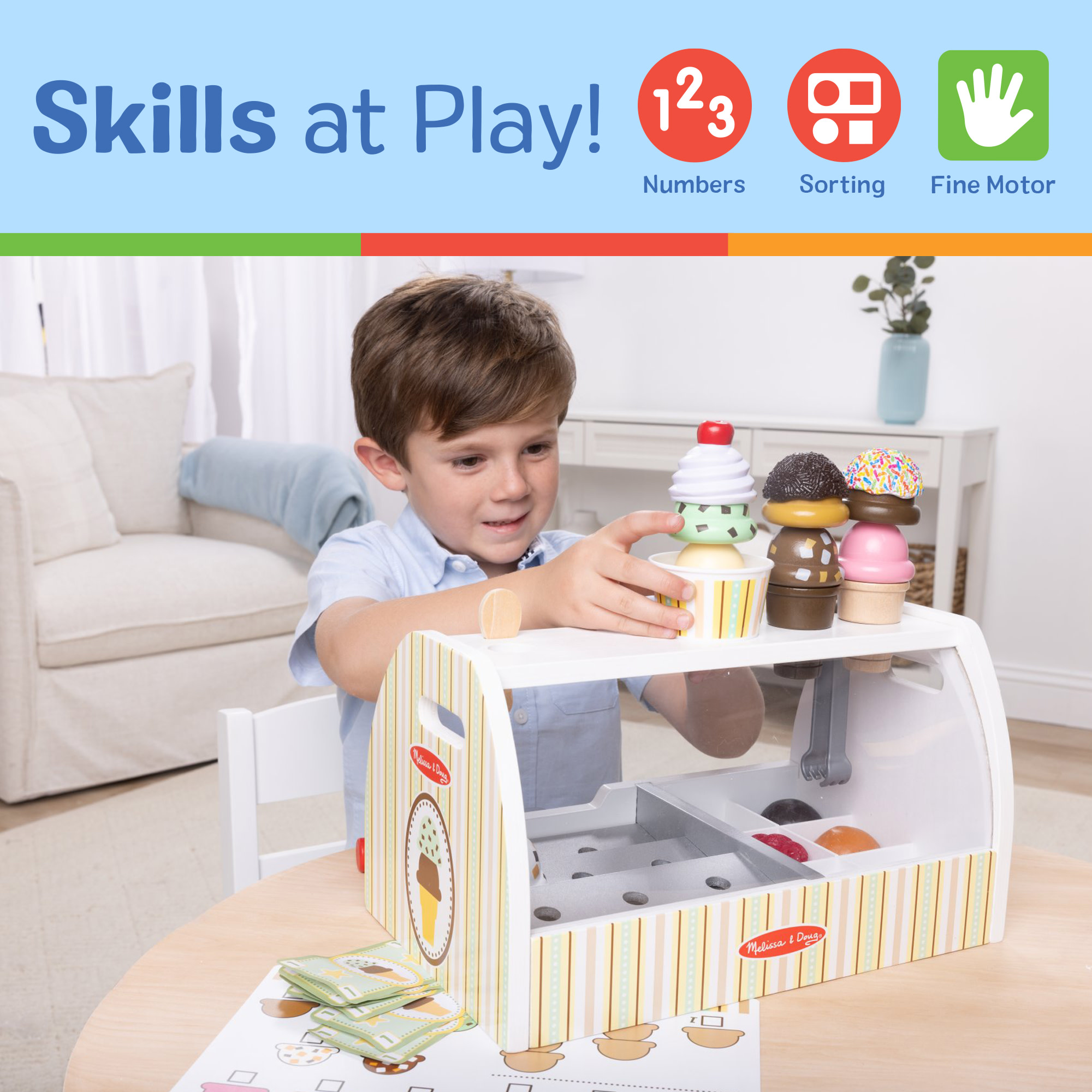 Melissa & Doug Wooden Scoop & Serve Ice Cream Counter photo 5