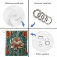 thumbnail image 3 of William Morris Plant Floral Shower Curtain Set - Small 36" x 72" Washable Bathtub Curtain with 12 Hooks, Retro Lotus Flower Leaves Waterproof Fabric Stall Shower Curtains for Bathroom/Bathtub Décor, 3 of 6