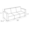 thumbnail image 7 of Luxury Commercial Living 55" White Outdoor Patio Sofa with Natural Beige Sunbrella Cushion, 7 of 7