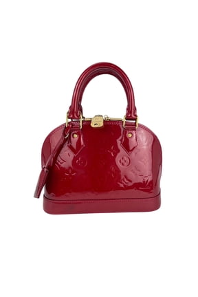 Pre-Owned Louis Vuitton Alma BB Monogram Red Vernis Patent Leather Crossbody Bag