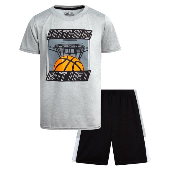 Pro Athlete Boys Shorts Set Athletic Performance Short Sleeve T-Shirt & Gym Shorts 2 Piece
